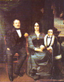 Emile Zola et ses parents en 1845